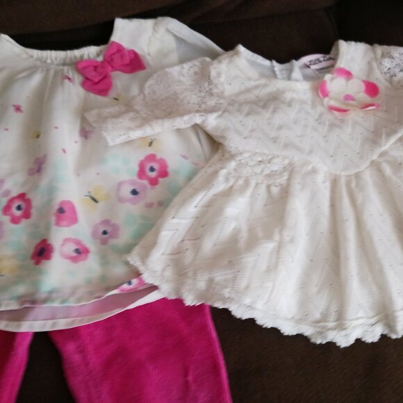 2 Tops, Matching Leggings  Size 12 Mo. - Picture 2 of 15